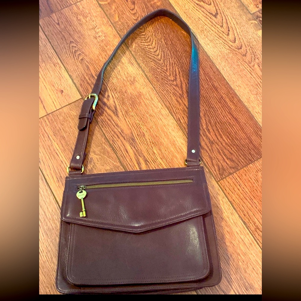 Fossil: Envelope Camel Boho Leather Bag # 75082 Classic Crossbody Messenger Bag